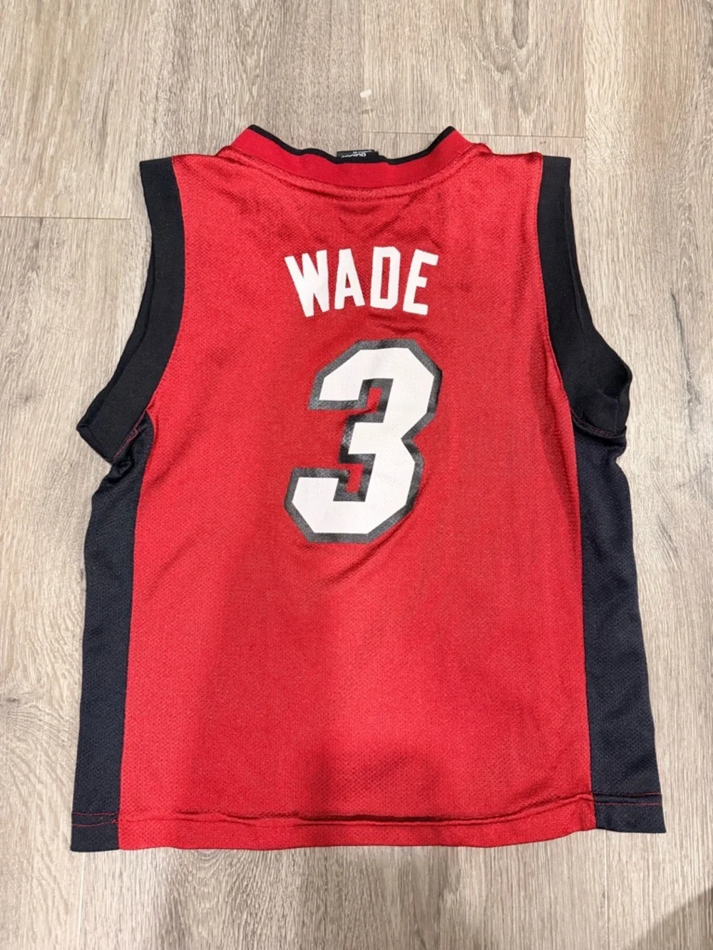 adidas Red and Black Miami Kids Basketball Jersey